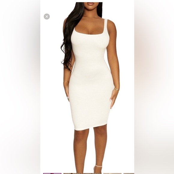 NAKED WARDROBE Tank dressOff-White Women's Size Medium - Picture 1 of 5